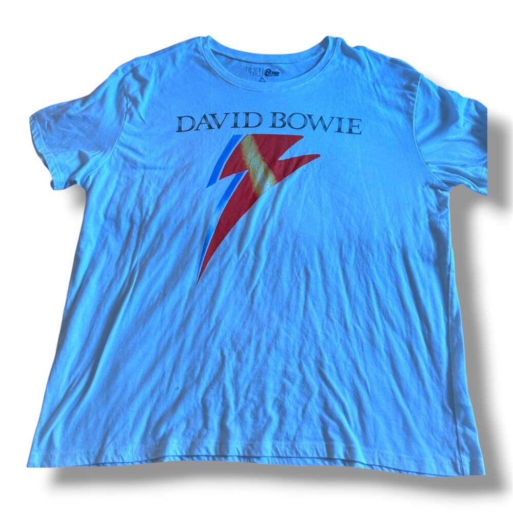 Time and Tru David Bowie Graphic Lightning Bolt T-Shirt